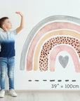 Rainbow Wall Decal | Nursery Wall Decal | Large Watercolor Rainbow Wall Sticker | Removable Rainbow Mural for Kids