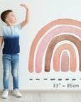 Large Rainbow Wall Sticker With Heart Raindrops Mural Ideal for Nursery, Kids Room, Photo Prop, Baby Shower, Rainbow Baby