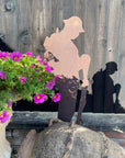 Rusty Metal Lest We Forget Soldier Decoration Statue, Remembrance Feature