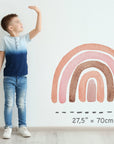 Large Rainbow Wall Sticker With Heart Raindrops Mural Ideal for Nursery, Kids Room, Photo Prop, Baby Shower, Rainbow Baby