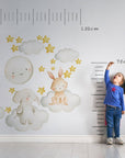 Watercolor Cloud Animals | Nursery Wall Decal | Watercolor Animals | Wall Art | Nursery Wall Stickers | Girls Sticker Kids