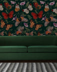 Dark floral wallpaper Mural | Wonderwallsboutique