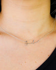 Horizontal 2 Side Name Necklace