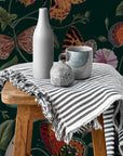 Dark floral wallpaper Mural | Wonderwallsboutique