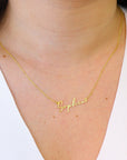 Horizontal 2 Side Name Necklace