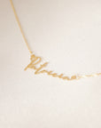Horizontal 2 Side Name Necklace