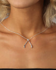 Wishbone Necklace Gold Ring Holder