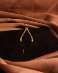 Wishbone Necklace Gold Ring Holder