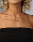 14k White Gold Twisted Wire Ring Holder Necklace