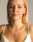 14k Gold Flower Name Necklace