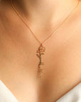 14k Gold Flower Name Necklace