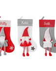 Personalised Christmas Stocking Gnome Design