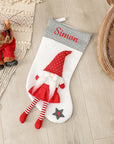 Personalised Christmas Stocking Gnome Design