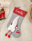 Personalised Christmas Stocking Gnome Design