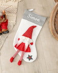 Personalised Christmas Stocking Gnome Design