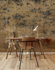 Crane Bird And Monstera Leaves Wallpaper Peel and Stick | Wonderwallsboutique