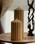 Ribbed Peak Pillar Candle