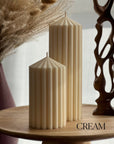 Ribbed Peak Pillar Candle