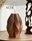 Large Ribbed Swirl Candle