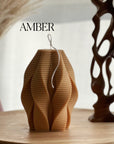 Large Ribbed Swirl Candle