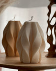Large Ribbed Swirl Candle