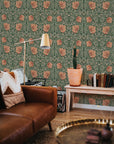 William Morris Pimpernel Pattern Peel and Stick Wallpaper Self-Adhesive Removable Wallcovering Fabric & Light Canvas Texture Wall Murals
