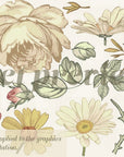 Soft Nursery Floral Wall Decal Wall Sticker for Kids Vintage Peony Flower, Madelyn nursery wall decal,