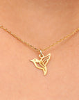 Tiny Hummingbird Necklace, Dainty Hummingbird Choker Necklace, Freedom Necklace, Hummingbird Lovers Gift, Silver Hummingbird Necklace