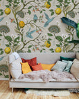 Lemon Grove Hummingbirds Peel and Stick Wallpaper - Removable Self-Adhesive for Nursery or Kitchen