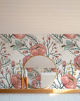 Anemone Fall Peel And Stick Wallpaper, Floral Wall Mural, Poppy Flowers Removable Wallpaper, Pink Wall Covering