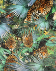 Tropical Cheetah Velvet Lampshade | French Drum Ceiling Light Shade | Bespoke Handmade Empire Lampshade