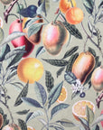 Summer fruit velvet drum lampshade / ceiling shade, with a white lining