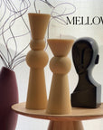 Soy Wax Chess Pillar Candle Set | Ribbed Decorative Candles-3