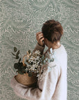 Larkspur Sage Green William Morris Removable Wallpaper | Self-Adhesive | Pasted | Mural | Temporary | Feature Wall