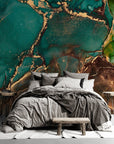Botanical Wallpaper Marble Art Peel and Stick | Wonderwallsboutique