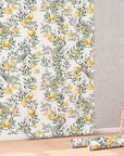 Chinoiserie Wallpaper | Peel and Stick or Traditional | Watercolor Peacock with Tree Wall Mural | Self Adhesive Floral Wallpaper | Removable