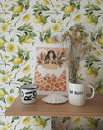Lemon Tree Wallpaper | Removable Self-Adhesive Wallpaper | Pasted Mural for Temporary Feature Wall Decor