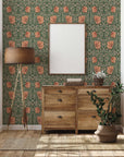 William Morris Pimpernel Pattern Peel and Stick Wallpaper Self-Adhesive Removable Wallcovering Fabric & Light Canvas Texture Wall Murals