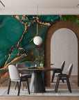 Botanical Wallpaper Marble Art Peel and Stick | Wonderwallsboutique