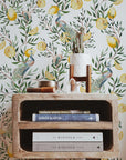 Chinoiserie Wallpaper | Peel and Stick or Traditional | Watercolor Peacock with Tree Wall Mural | Self Adhesive Floral Wallpaper | Removable
