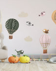 Ballon Balloon and Birds, Clouds Wall Decals for Nursery and Kids' Room