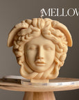 Medusa Soy Wax Candle: Large Sculptural Woman Head Statue-4