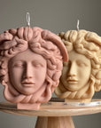Medusa Soy Wax Candle: Large Sculptural Woman Head Statue-0
