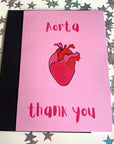 Aorta thank you heart cardiology anatomical biology science card