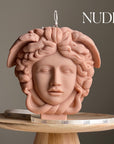 Medusa Soy Wax Candle: Large Sculptural Woman Head Statue-2