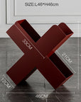 X-Shaped Metal Bookshelf-5