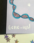 You're a gene-ius DNA gene anatomical biology science graduation congratulations card