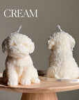 Handmade Puppy Soy Wax Candle: Sculptural Home Decor Gift-2