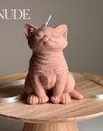 Handmade Soy Wax Cat Candle: Sculptural Animal Candle Gift-1
