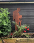 XL Lifesize Rusty Metal Soldier Garden Statue